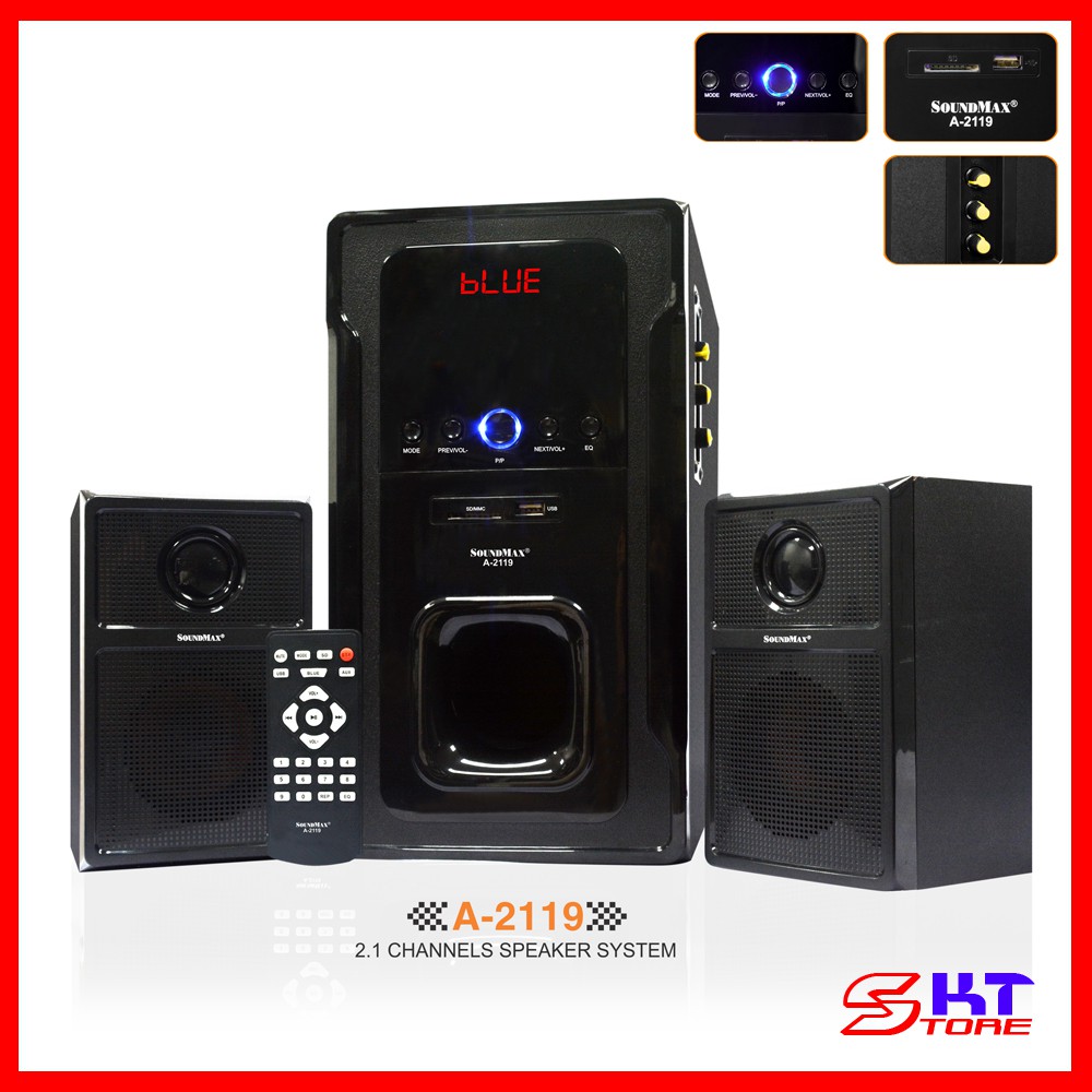 Loa Vi Tính Bluetooth SoundMax A2119 Hào Nhoáng Và Hiện Đại - Hàng Chính Hãng