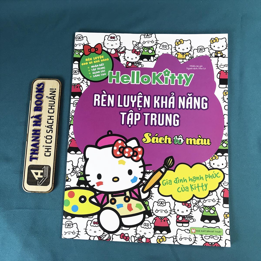 Sách - Hello Kitty - Rèn Luyện Khả Năng Tập Trung - Gia Đình Hạnh Phúc Của Kitty (Sách tô màu dành cho trẻ 3+)