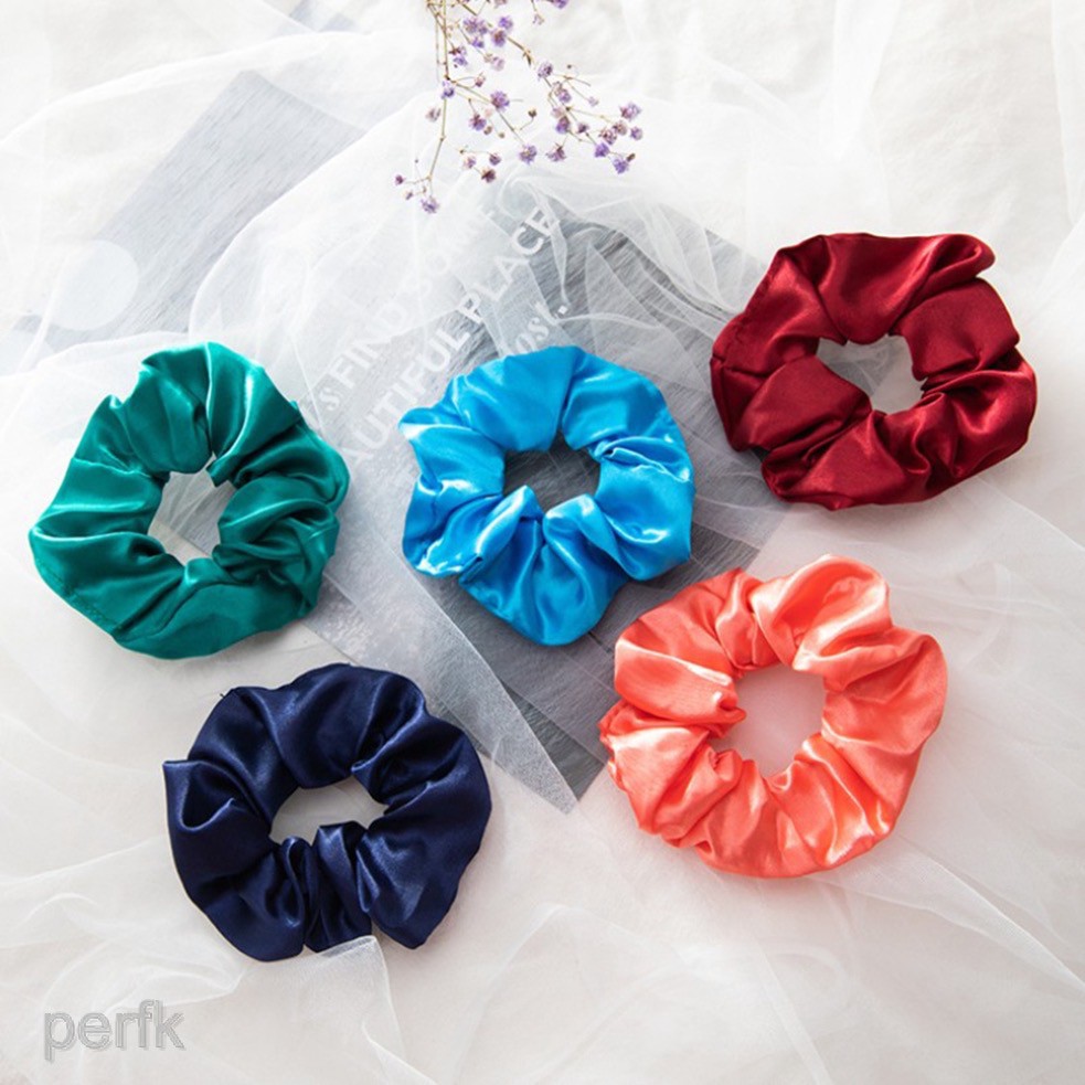 [Ảnh thật]CỘT TÓC VẢI SCRUNCHIES LỤA SATIN TÔNG XANH SANG TRỌNG-THỜI TRANG HÀN QUỐC NỮ PHỤ KIỆN GIÁ RẺ ĐẸP