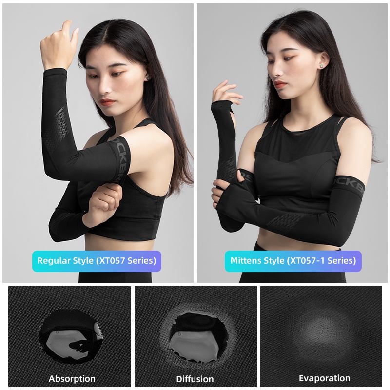 Rockbros Găng Cánh Tay Chống Tia UV Bằng Lụa Mát Tiện Dụng Cho Nam Và Nữ