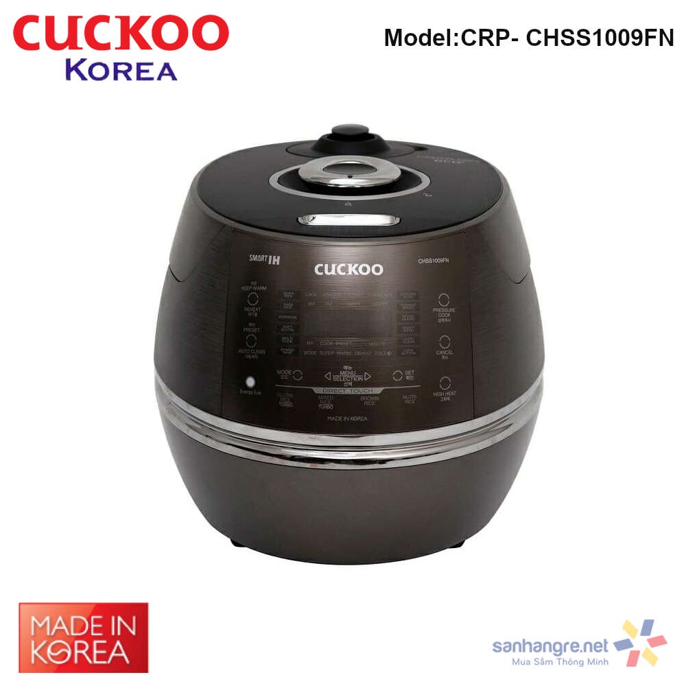 Nồi cơm điện cao tần Cuckoo dung tích 1.8 lít CRP-CHSS1009FN xuất xứ Hàn Quốc - Hàng chính hãng, bảo hành 24 tháng