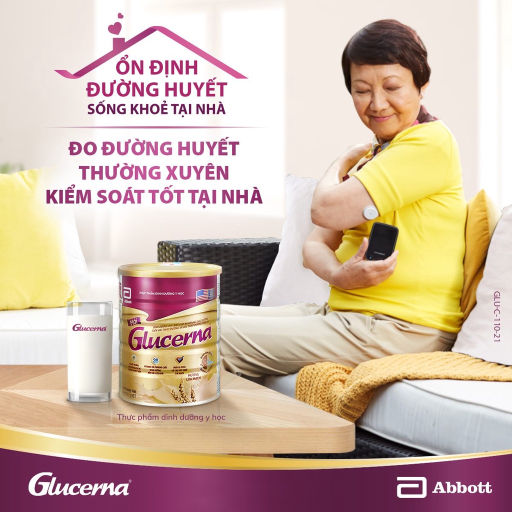 Sữa bột Glucerna hương Vani / Lúa Mạch lon 400g/850g