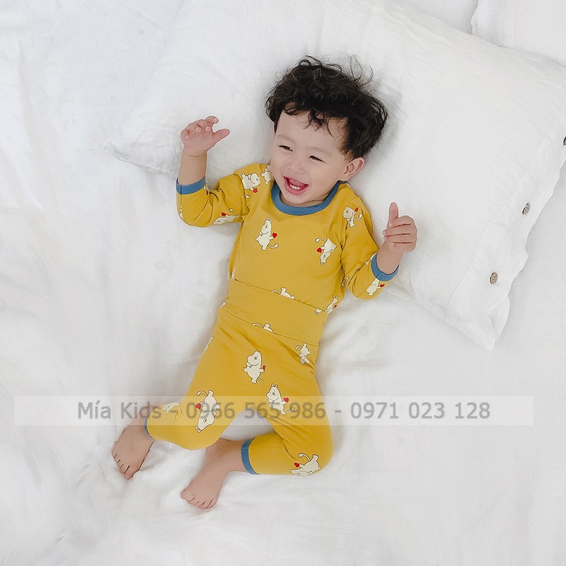 Bộ Nỉ Tơ Thu Đông Cho Bé Trai xuất Hàn Đẹp Chuẩn Ảnh, Bộ thu đông dài tay cho bé cao cấp