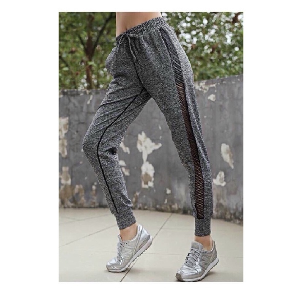 Quần Jogger Phối Lưới Thoáng Khí (đồ tâp gym-yoga nữ)