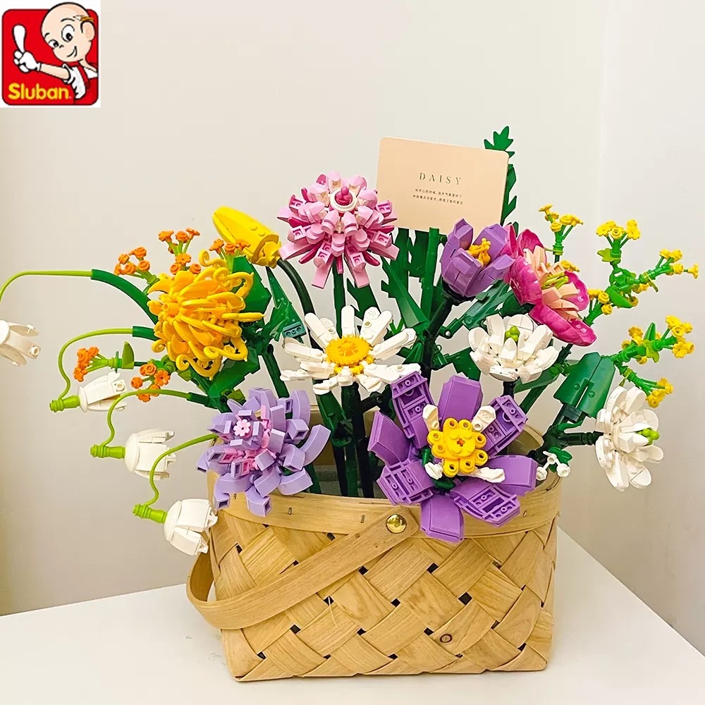 Đồ chơi lắp ráp SLUBAN hình hoa xinh xắn cho trẻ em