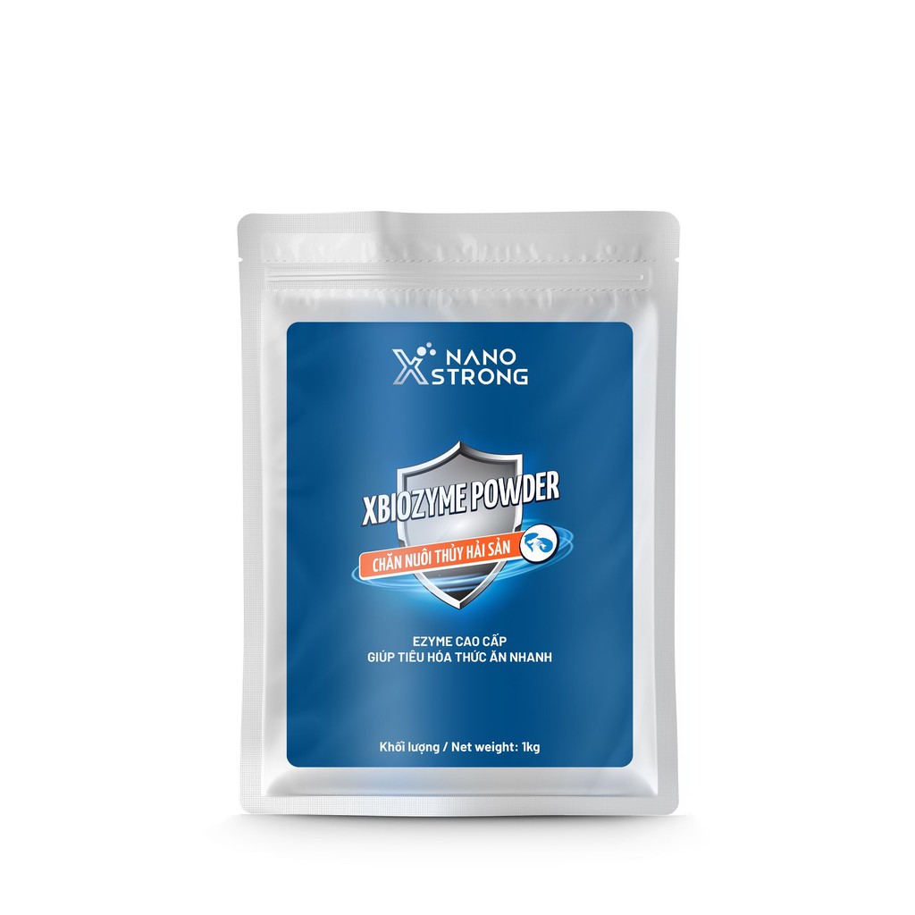 Xbiozyme powder Nano Xstrong - giúp tôm cá hấp thu tốt dinh dưỡng, cung cấp vi sinh vật và enzyme có lợi 1kg