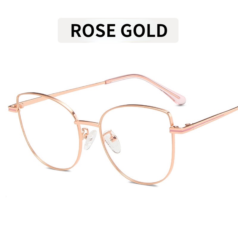 Kính mắt mèo gọng kim loại chống ánh sáng xanh thời trang cho nữ
