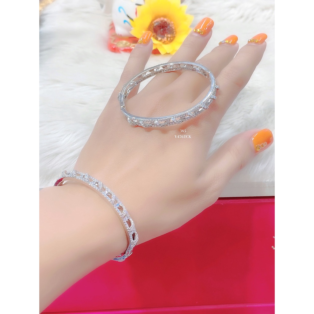 Vòng tay nữ UHA, lắc tay bền màu thiết kế cao cấp sáng lấp lánh V476
