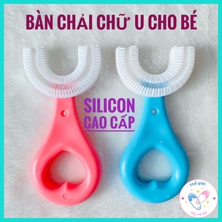 [Hàng nội địa] Bàn chải đánh răng chữ U thông minh chất liệu Silicon cho bé từ 2-6 tuổi