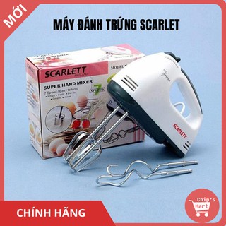 Máy đánh trứng cầm tay 7 tốc độ Scarlett – Đánh trứng làm bông lan, trộn tạo bọt café… - Công suất 180W