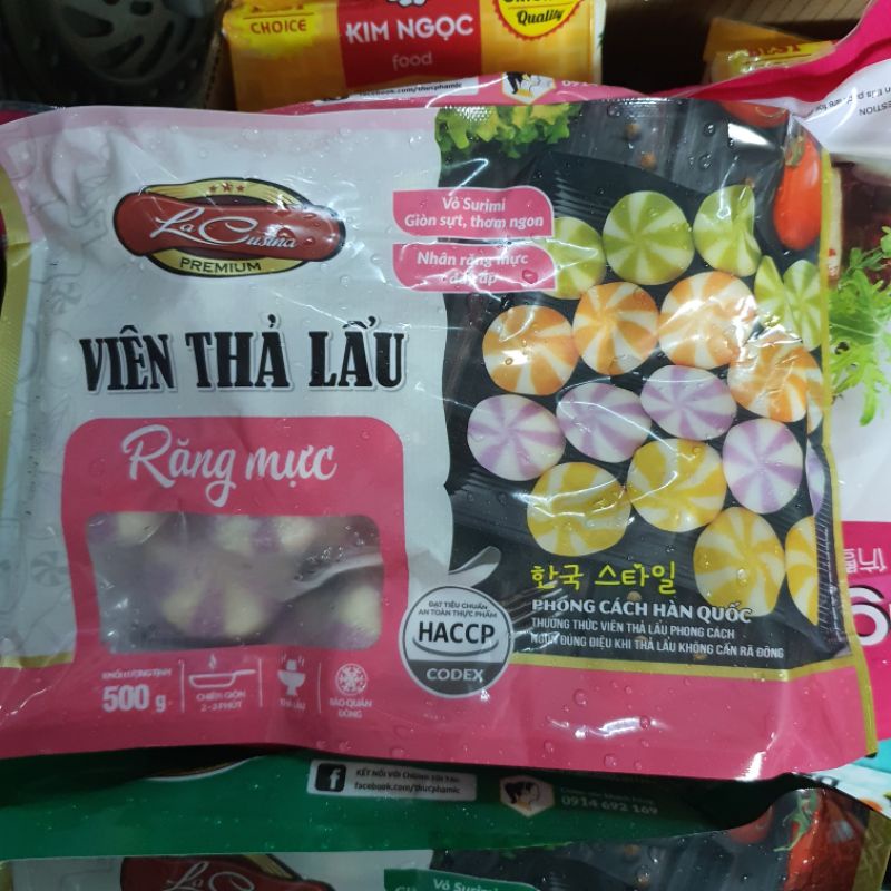 Viên thả lẩu răng mực/trứng muối/trứng tôm