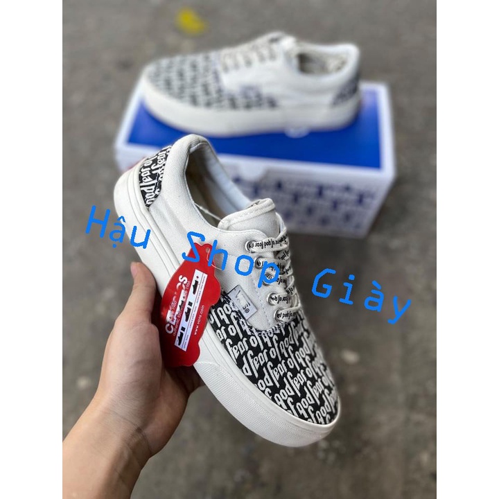 [Giá hủy diệt] [Full box+bill] GIÀY 𝐕𝐀𝐍𝐒 FOG FEAR OF GOD LÓT GÓT DA - GIÀY 𝐕𝐀𝐍𝐒 DÂY CHỮ màu hot nhất hiện nay