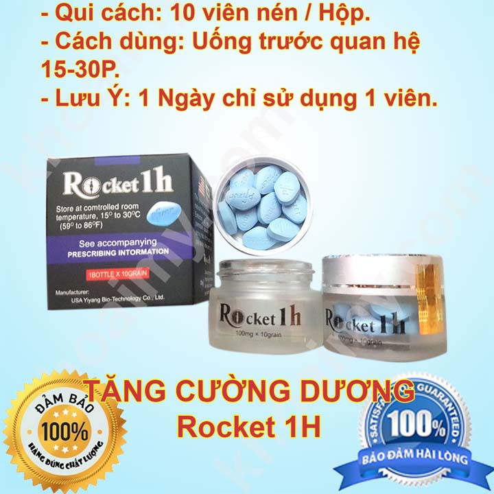 Rocket 1H hộp 10 viên - Đẳng cấp phái mạnh, Hỗ trợ sinh lý nam giới