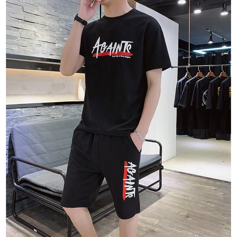 ĐỒ BỘ NAM THỂ THAO, SET BỘ ĐÙI NAM VÀ ÁO THUN AGAINTE MÁT MẺ CỰC CHẤT 1KENZ