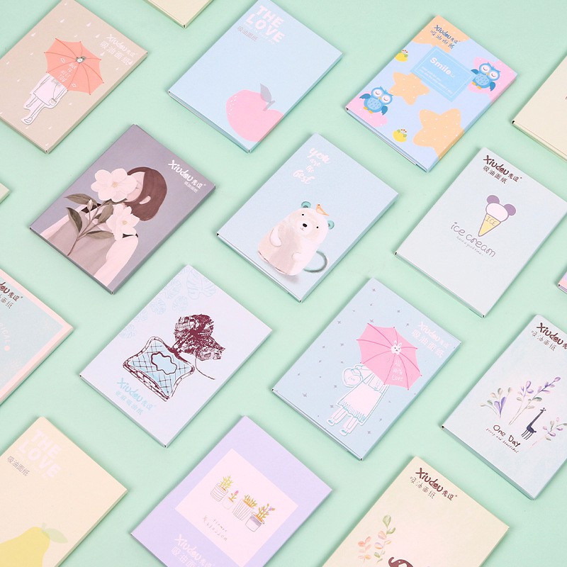 Giấy thấm dầu làm sạch da mặt tiện lợi Teddy Bears store