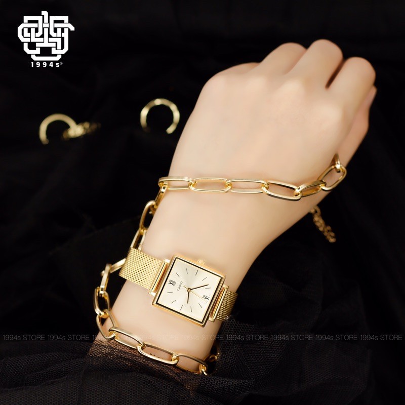 Đồng hồ nữ Casio LTP-E155MG-9A dây thép chính hãng