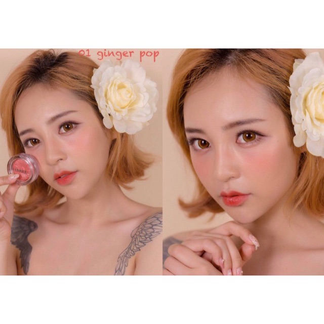 Phấn má hồng Clinique Cheek Pop màu 01 Ginger Pop cam đào