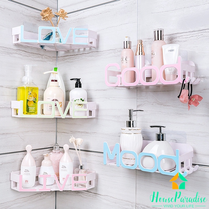 Kệ nhựa để đồ dùng nhà tắm gắn tường tiện dụng