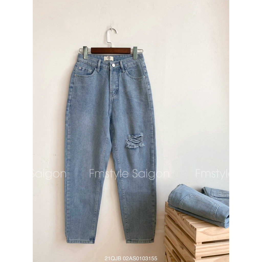 Quần jean baggy nữ ulzzang trơn túi bên thời trang FMstyle Saigon 21QJB02AS0103 | BigBuy360 - bigbuy360.vn