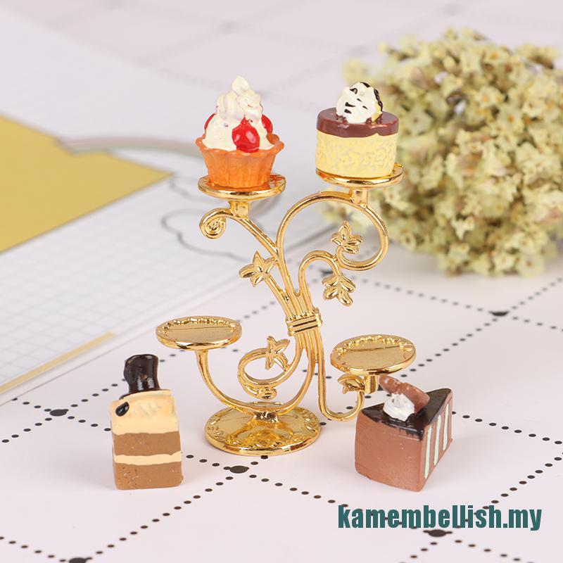 Giá Đỡ Bánh Kem Trái Cây Tỉ Lệ 1 / 12 Trang Trí Nhà Búp Bê