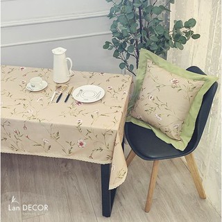 Landecor - Vải họa tiết hoa dây vải màu kem - TB427(khổ 2m8)