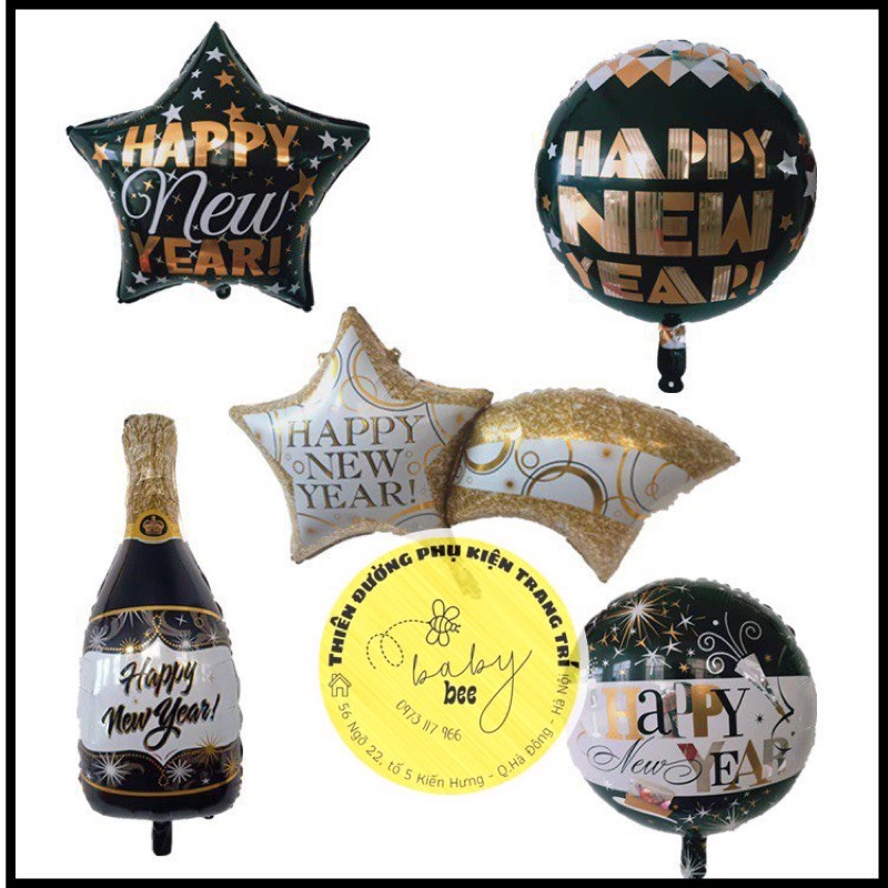 Bóng Trang Trí Chủ Đề Năm Mới (HAPPY NEW YEAR)