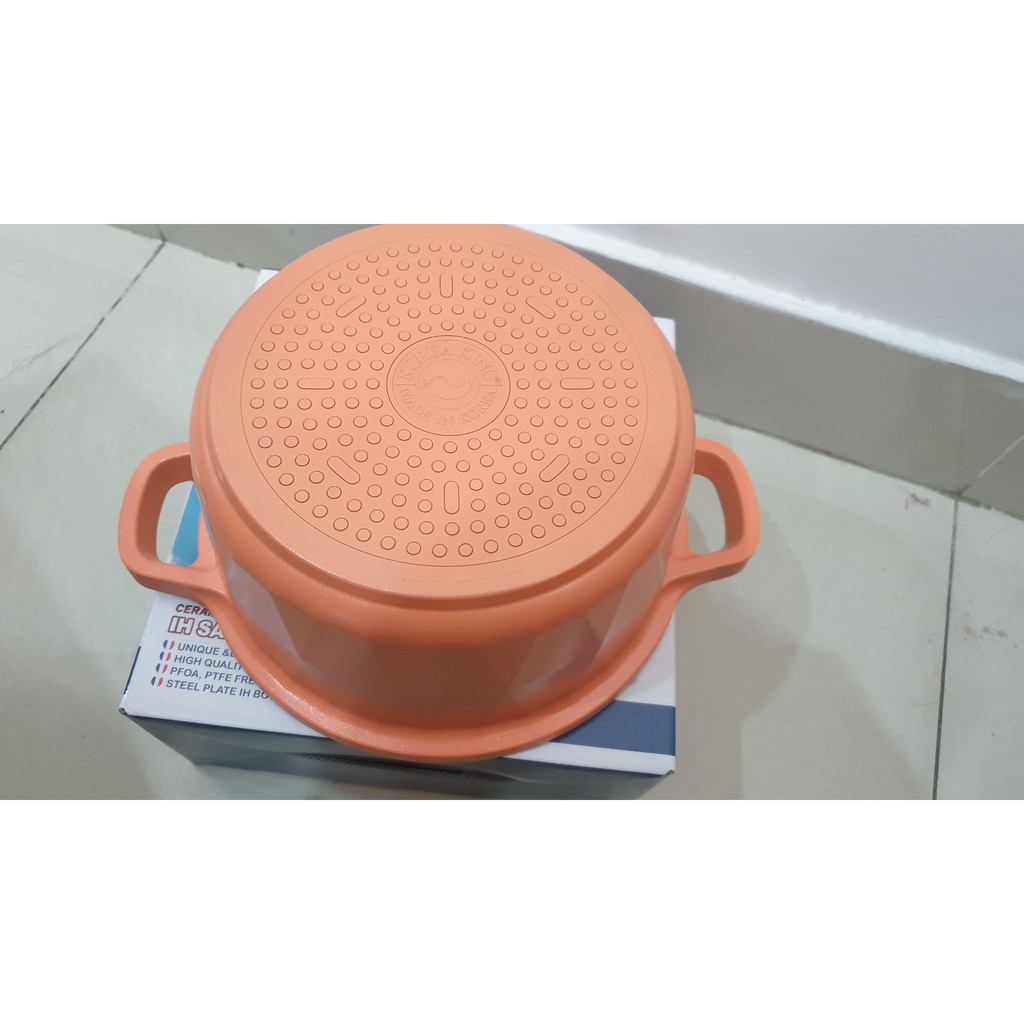 Nồi men Ceramic korea king size 20cm ( 2000IHC ) sử dụng bếp điện từ nhập khẩu hàn quốc