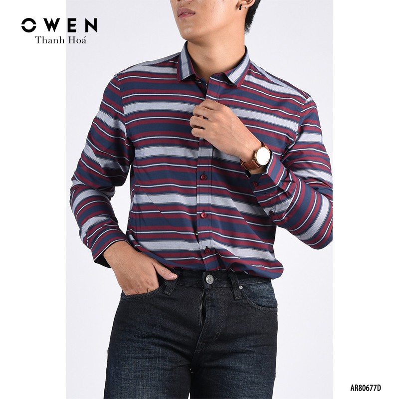 OWEN - Áo sơ mi dài tay Owen Kiểu dáng Regular Fit - AR80677D