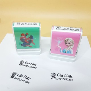 Con dấu in lên Quần Áo - BD3814. Sử dụng mực không phai trong nước. Đánh dấu tên lên quần áo, để tránh nhầm lẫn thất lạc