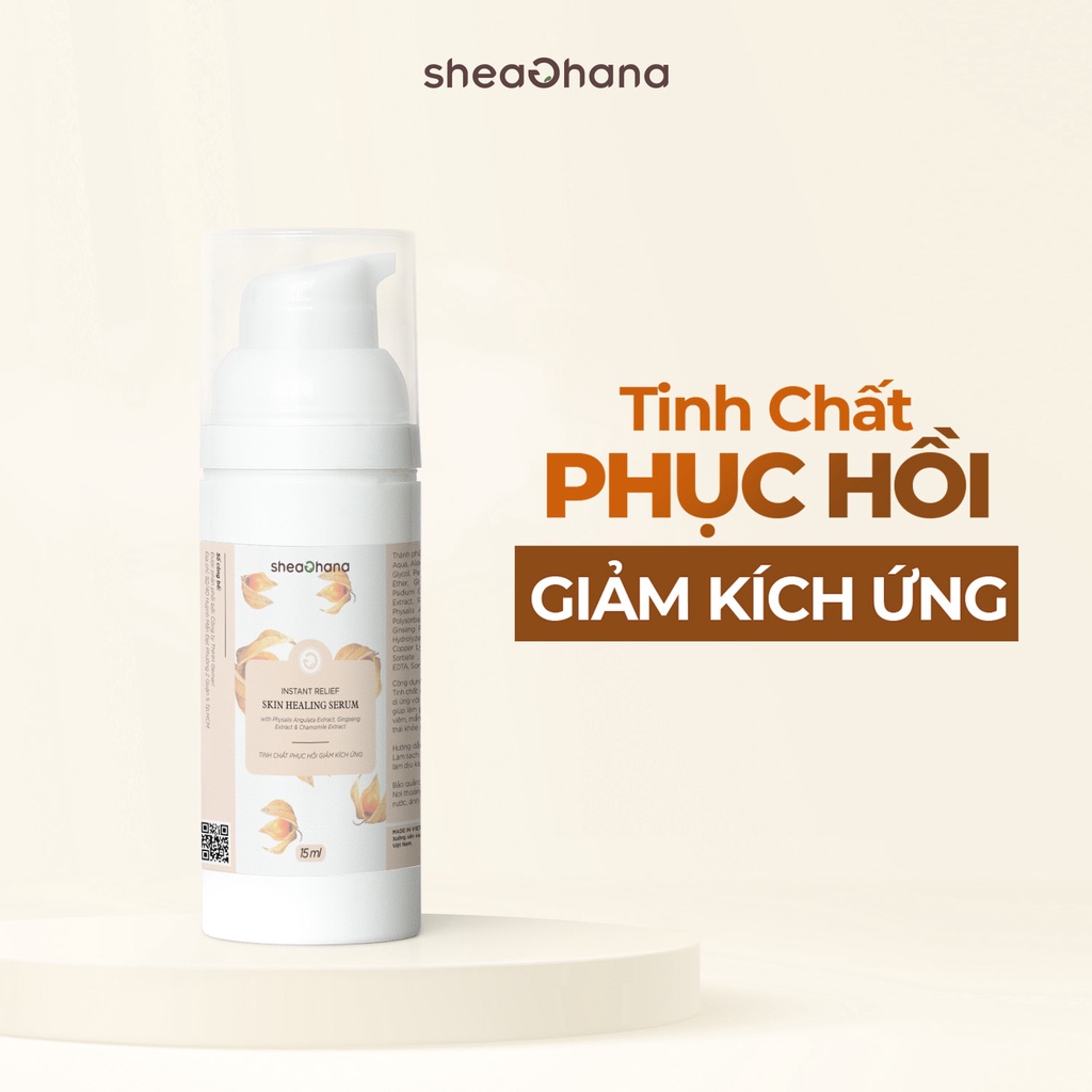 Tinh chất làm dịu da và giảm kích ứng SheaGhana Iinstant Relief Skin Healing Serum 15ml