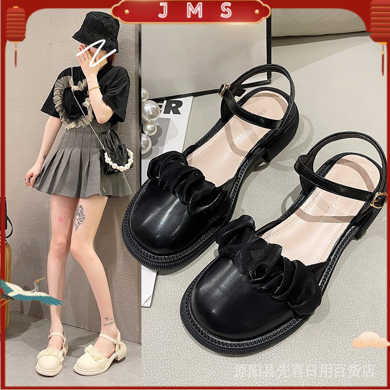 【JMS】Giày Sandal Đế Dày Thời Trang Hàn Quốc Cho Nữ