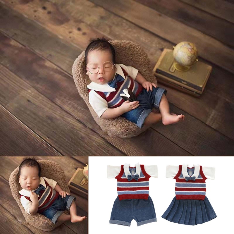 Set Đồ 2 Món Gồm Áo Sát Nách Dệt Kim Và Quần Ngắn Cho Bé Sơ Sinh