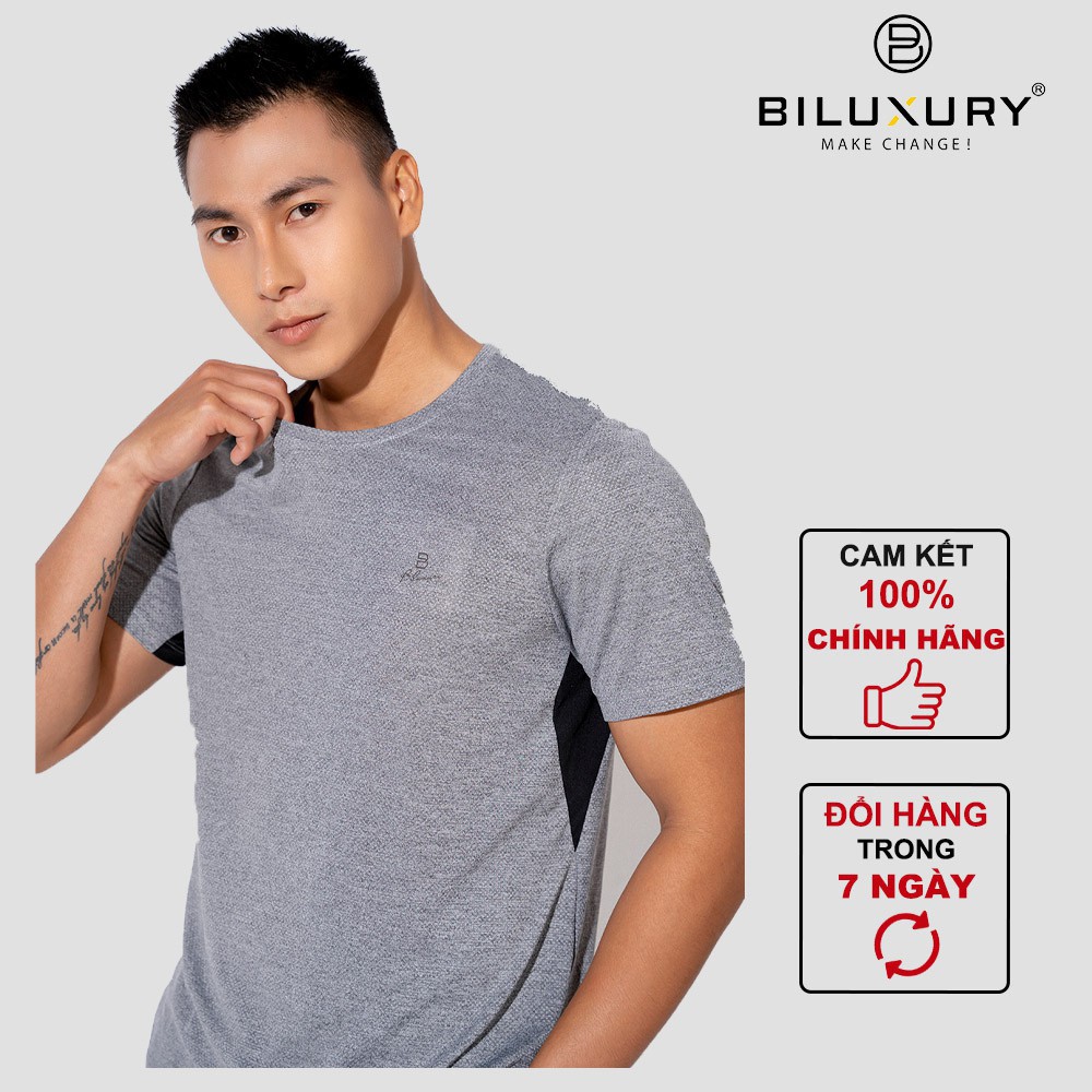 Áo phông nam thể thao Biluxury thun coolmax co giãn thấm hút thoải mái vận động 5APKT001DOT | BigBuy360 - bigbuy360.vn