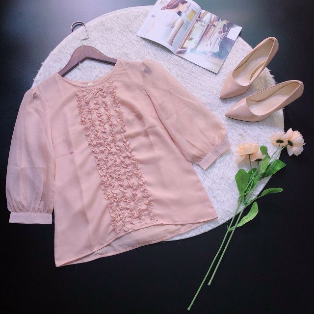 Áo sơmi bèo nhún tiểu thư