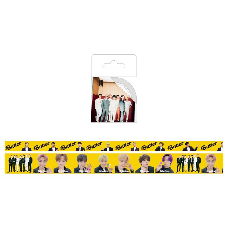 Set 2 cuộn băng keo in hình BTS dùng trang trí DIY