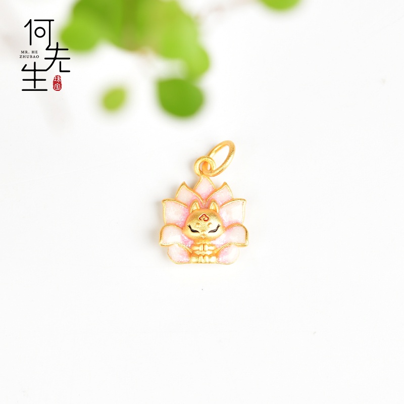 Mặt Dây Chuyền Hình Cáo Chín Đuôi Làm Vòng Tay Thủ Công diy