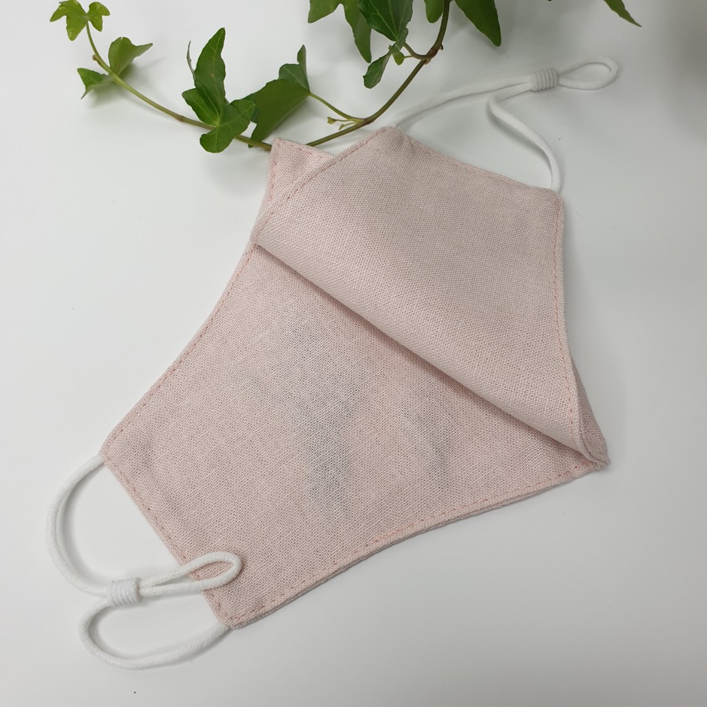 Khẩu trang thêu tay vải linen JL138