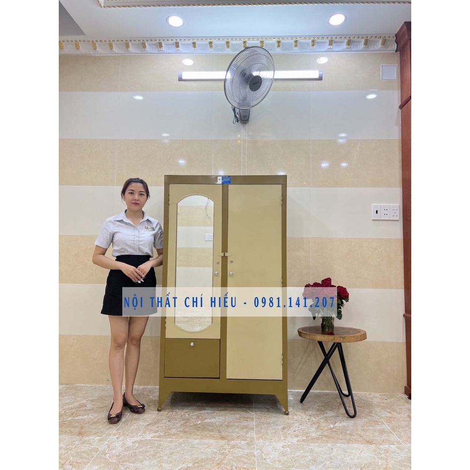 Tủ sắt quần áo cao 1m6 nhiều màu sắc giá rẻ _Giao hàng nhanh miễn phí - Nội Thất Chí Hiếu