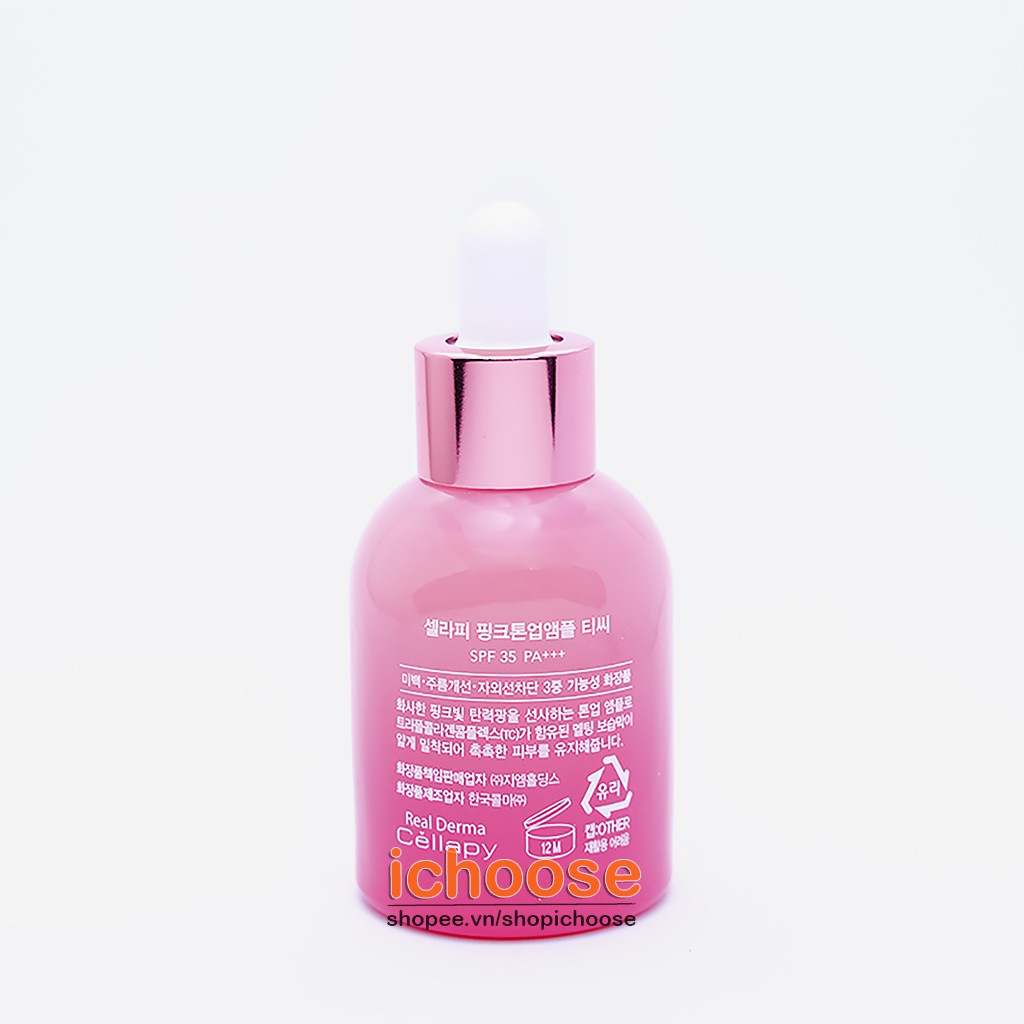 Serum dưỡng trắng hồng, nâng tone Cellapy Pink Tone Up Ampoule chống nắng, căng bóng da mẫu mới