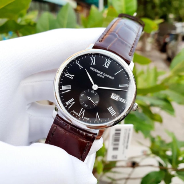 Đồng Hồ Nam Frederique Constant FC-245BR5S6-DBR Slimline Date Brown Leather Men’s Watch