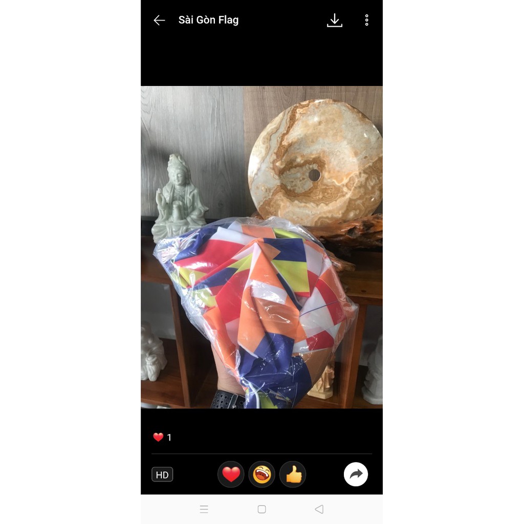 Cờ dây phật giáo in kỹ thuật số, kích thước 20x30cm