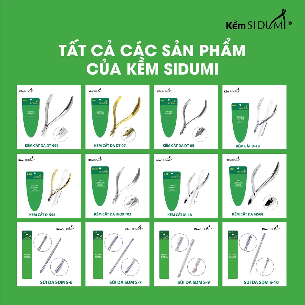 Kềm Cắt Da Siêu Bén - Kìm nhặt da bền đẹp Sidumi [Tặng Dũa Inox]