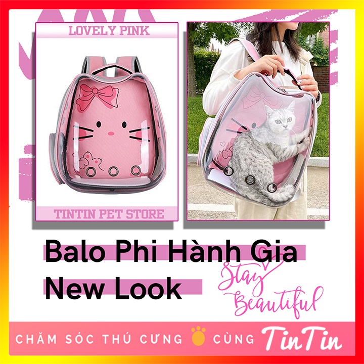 Balo Phi Hành Gia Trong Suốt Vận Chuyển Thú Cưng Chó Mèo Kèm Thảm Lót Hàng Đẹp Giá Rẻ
