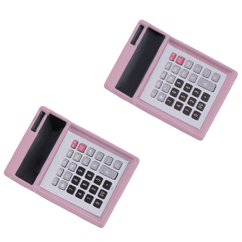 Bộ 2 Mô Hình Máy Tính Mini Trang Trí Nhà Búp Bê