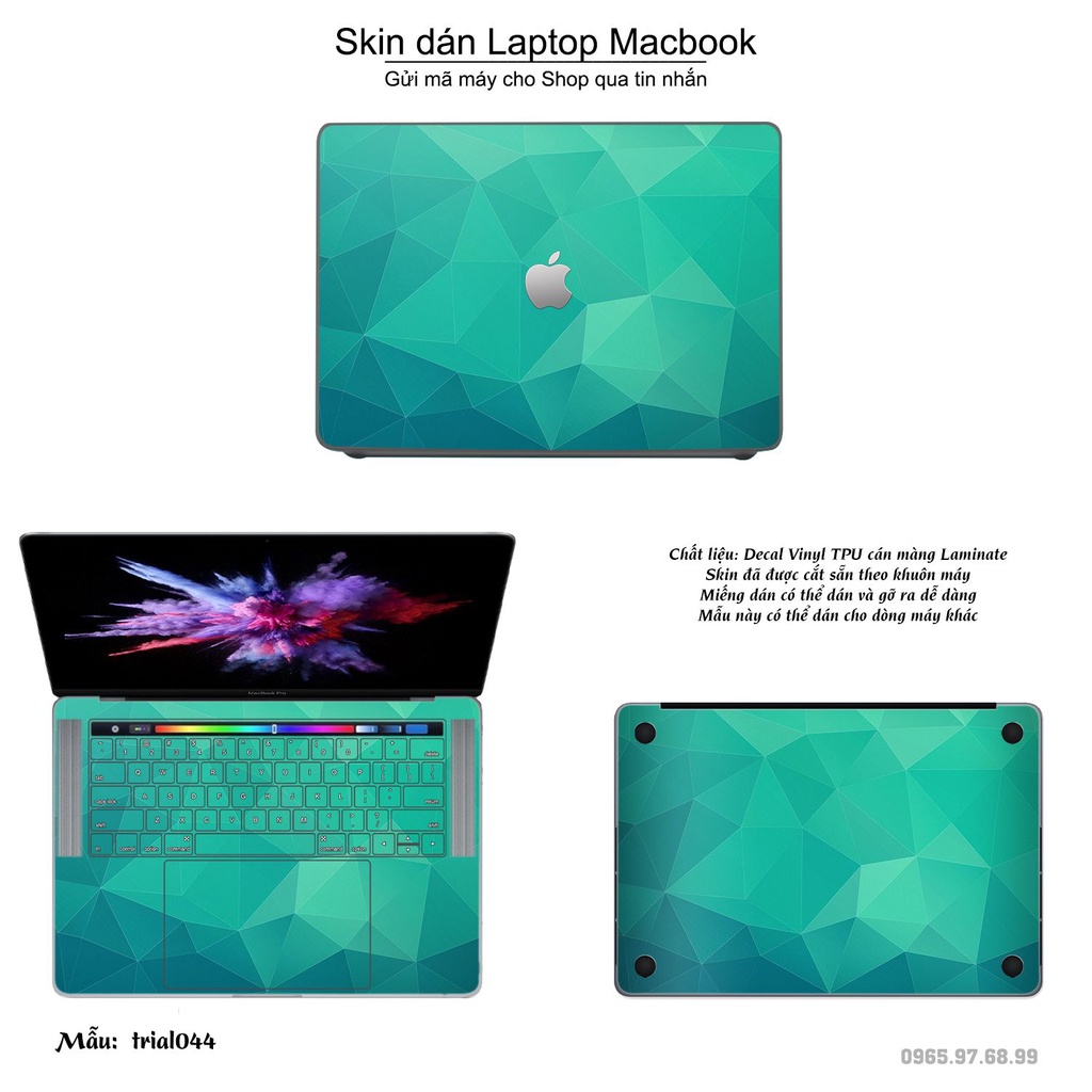 Skin dán Macbook mẫu Đa giác (đã cắt sẵn, inbox mã máy cho shop)