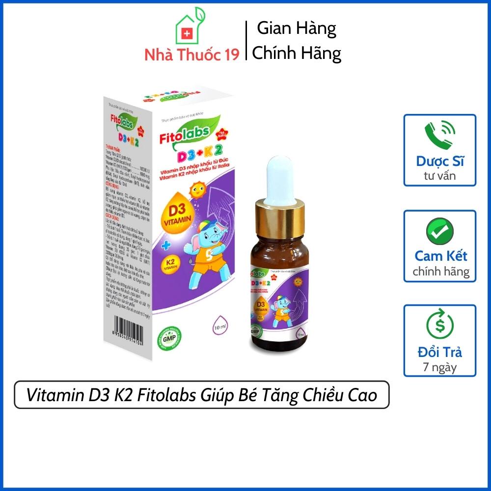 Vitamin D3 K2 Fitolabs D3-K2 Bổ Sung Vitamin D3 K2 Dễ Dàng Dạng Nhỏ Giọt Vào Thức Ăn Nước Uống Giúp Bé Tăng Chiều Cao