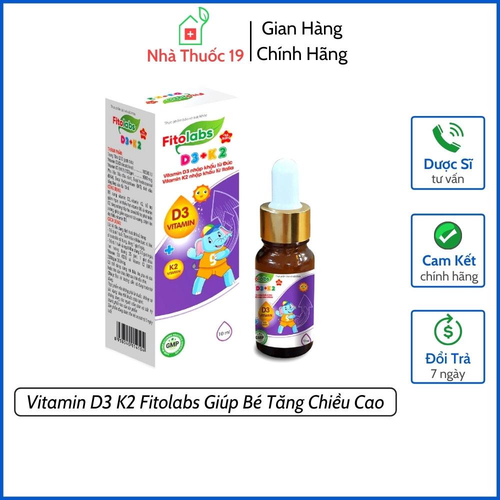 Vitamin D3 K2 Fitolabs D3-K2 Bổ Sung Vitamin D3 K2 Dễ Dàng Dạng Nhỏ Giọt Vào Thức Ăn Nước Uống Giúp Bé Tăng Chiều Cao