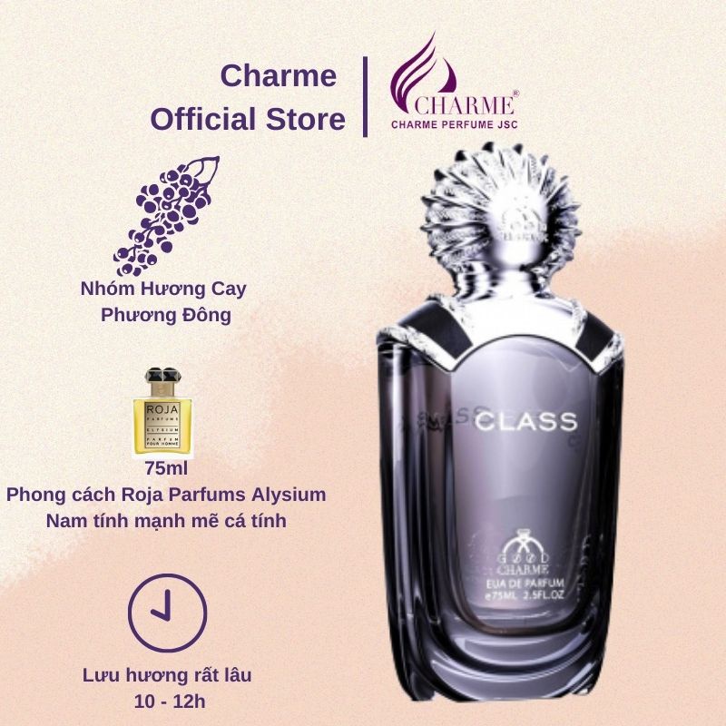 Nước hoa nam Charme Class 75ml Nam tính mạnh mẽ cá tính