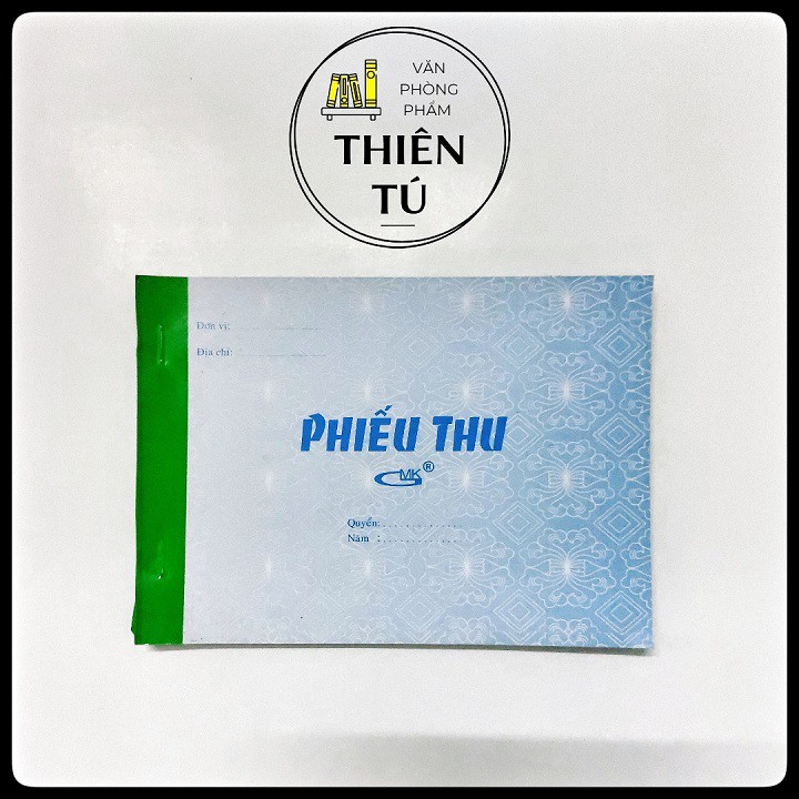 Phiếu thu 1 liên 13x19cm (100 tờ)