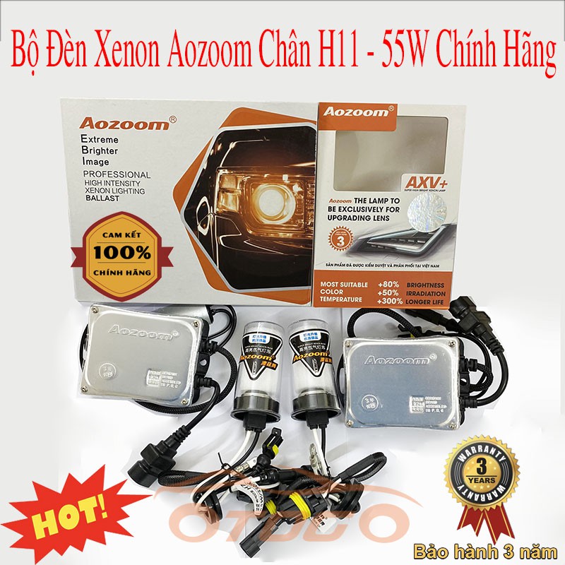 Bộ Đèn XENON AOZOOM Chân H11 - 55W Chính Hãng , Bảo Hành 3 Năm